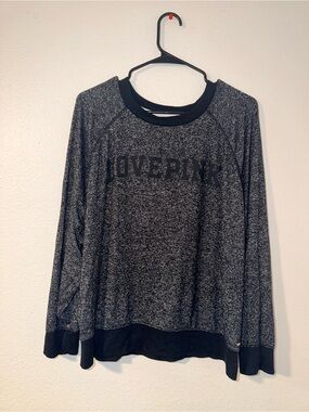 PINK Victoria's Secret Black Marled Pullover